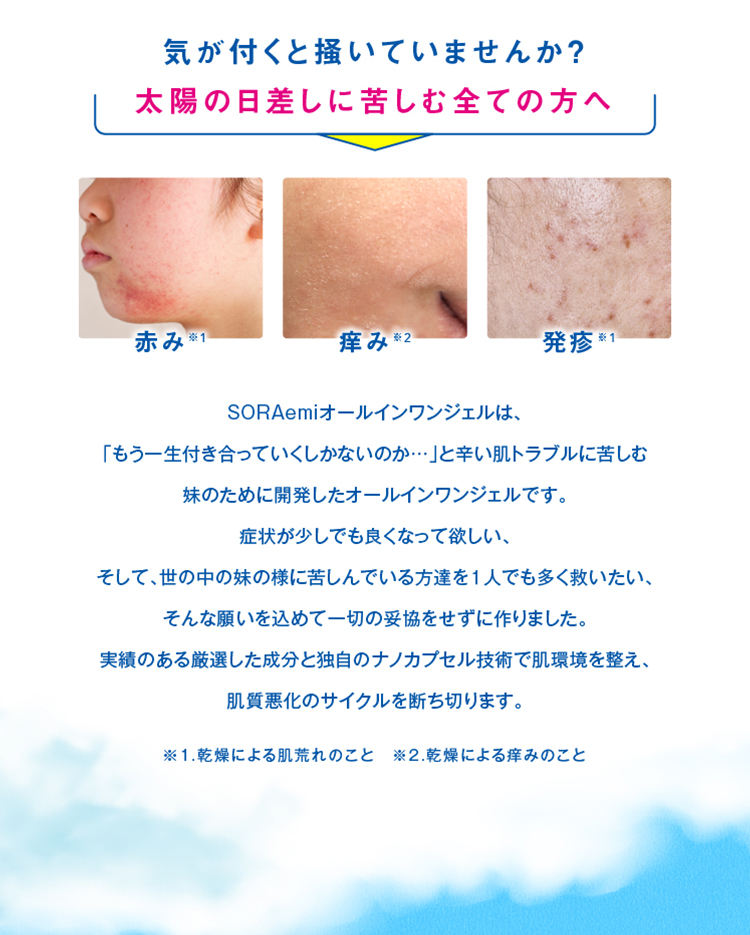 気がつくと掻いていませんか？太陽の日差しに来栖むすべての方へ